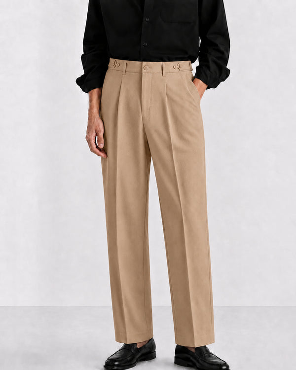 Beige Korean Adjustable Pants