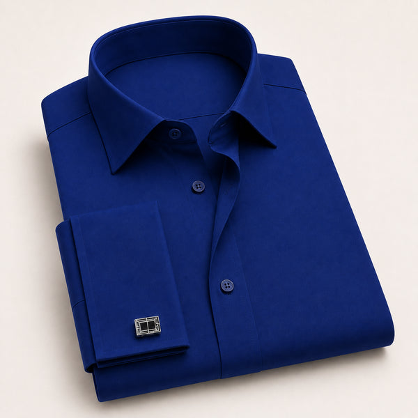 Royal Blue Cotton Formal Shirt