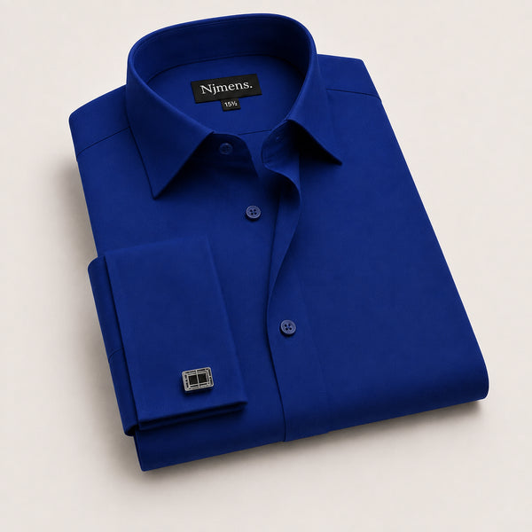 Royal Blue Cotton Formal Shirt