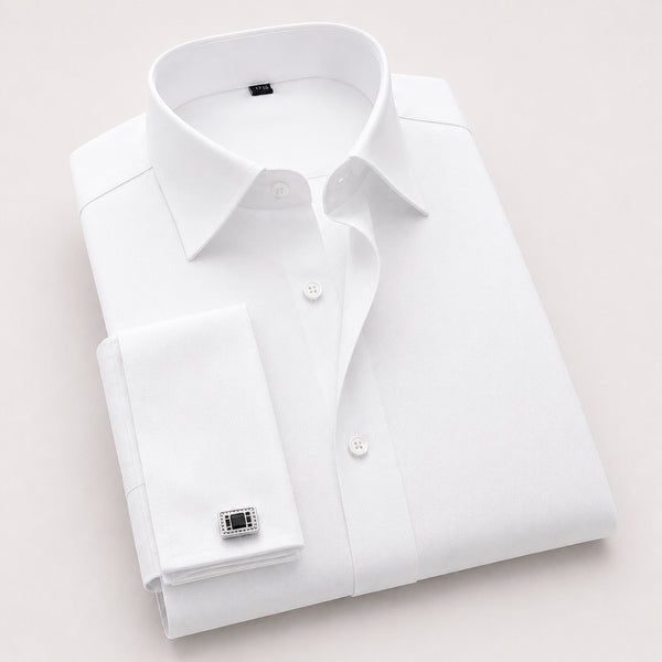 Off White Cotton Formal Shirt