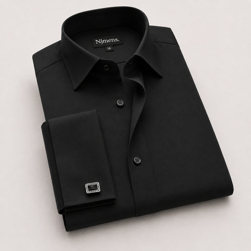 Black Cotton Formal Shirt