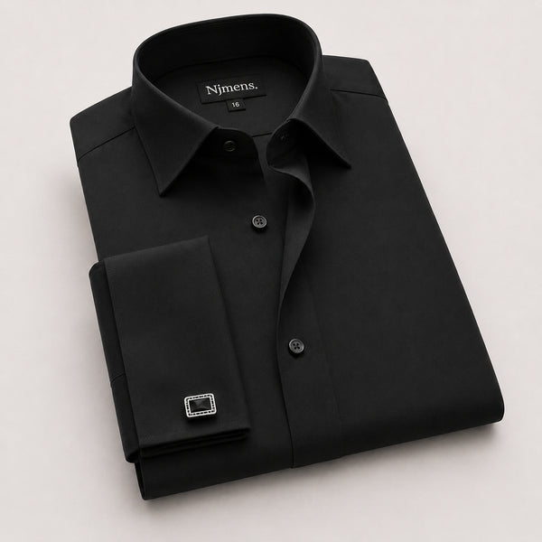 Black Cotton Formal Shirt