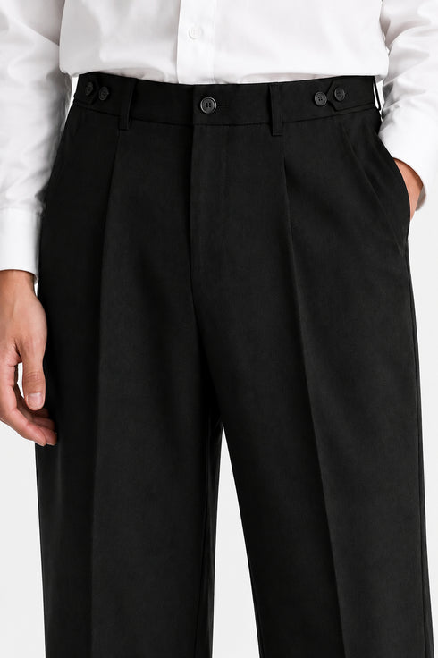 Black Korean Adjustable Pants