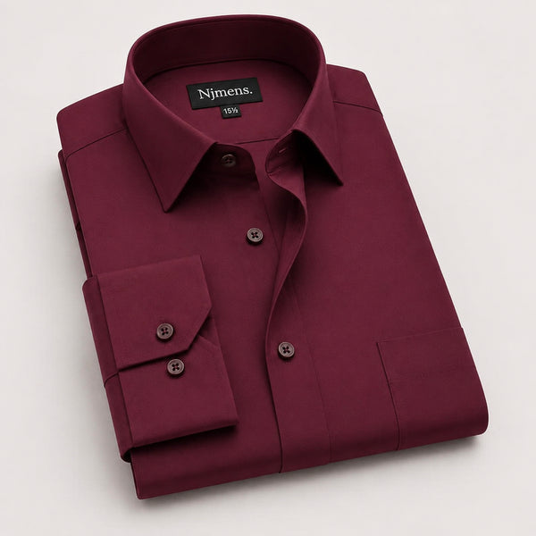 Maroon Formal Cotton Shirt