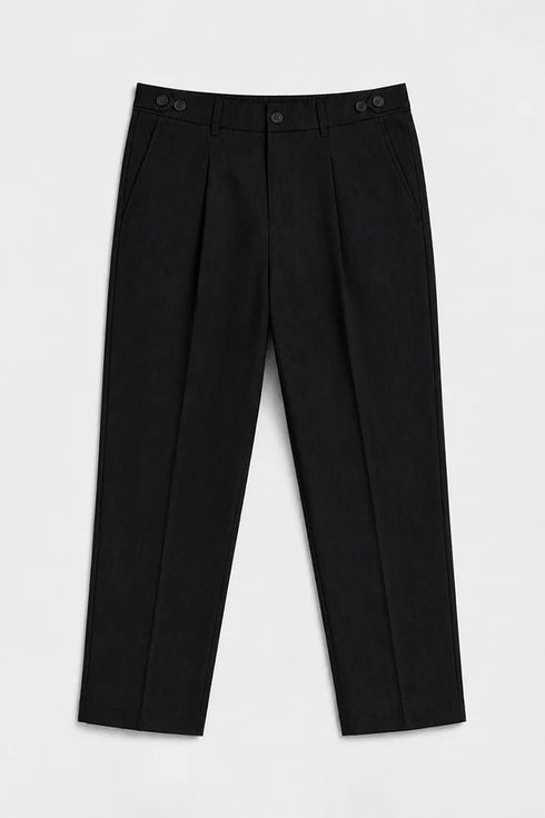 Black Korean Adjustable Pants
