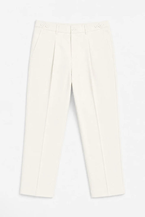 White Korean Adjustable Pants