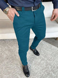 Cross Pocket Aqua Dress Pant